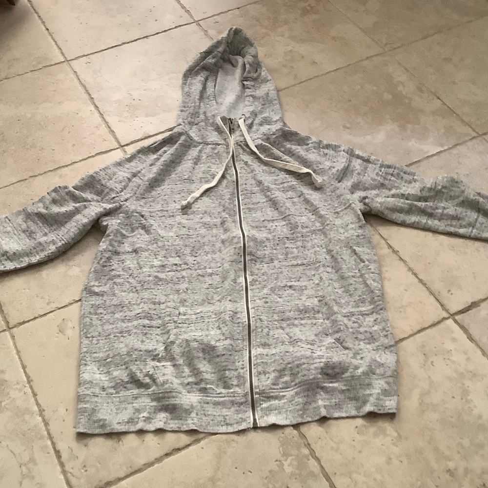 Gray Zip-Up Hoodie